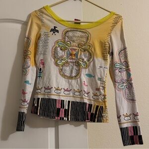 Save The Queen Yellow and White Shirt